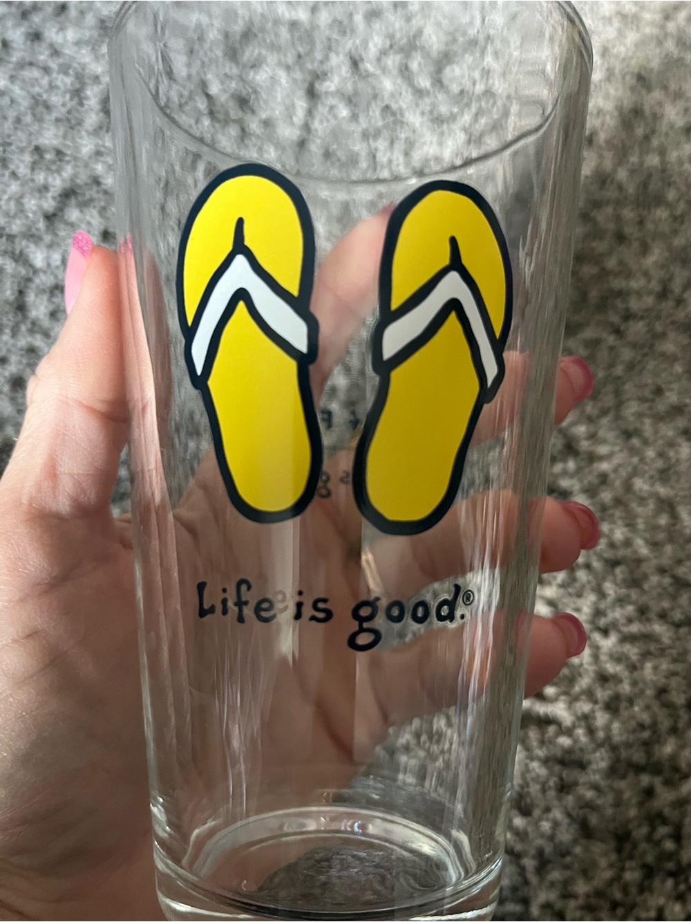 Life is Good pint glass
